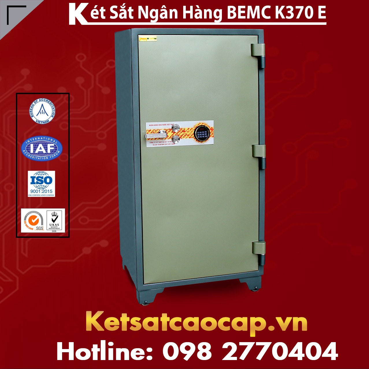 Két Sắt Ngân Hàng BEMC K370E Cung Cấp Két Chất Lượng Hàng Đầu Việt Nam